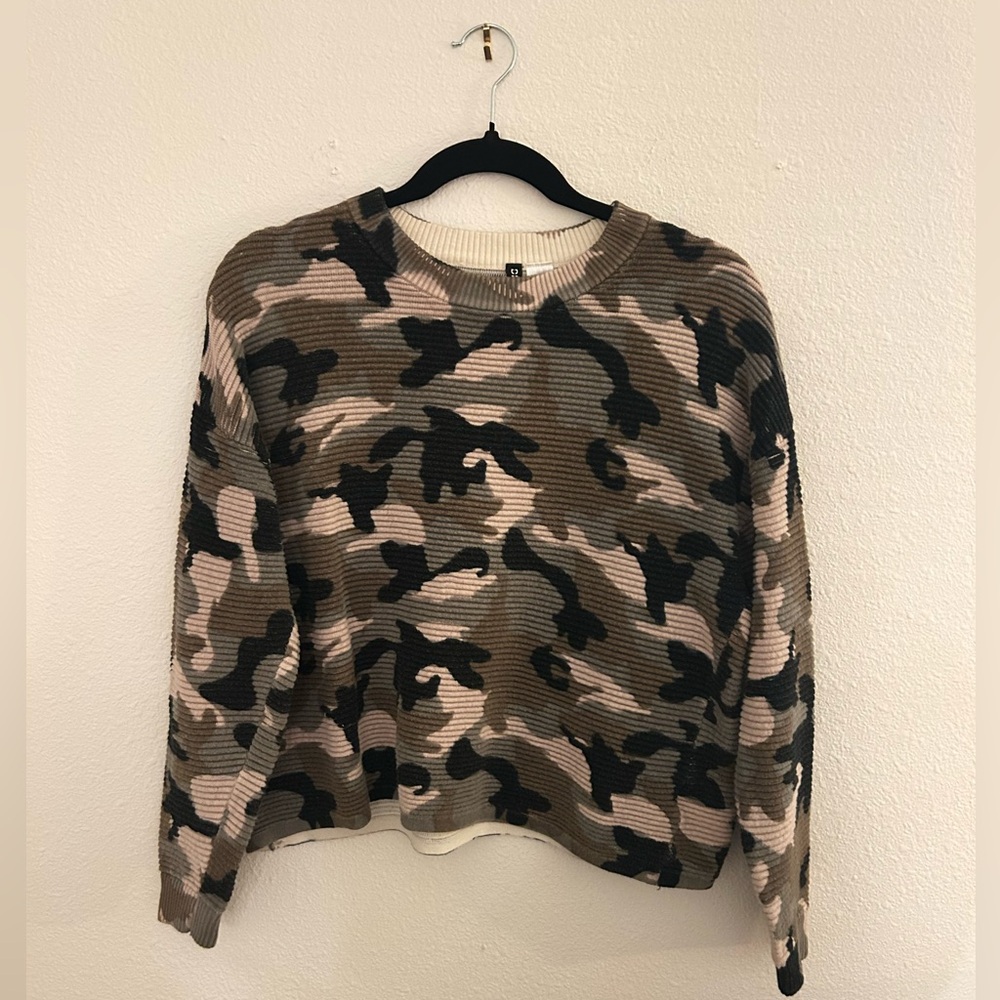 Divided Camouflage Women's Sweater